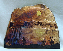 Bronze Sunrise - Raku by Robert Small